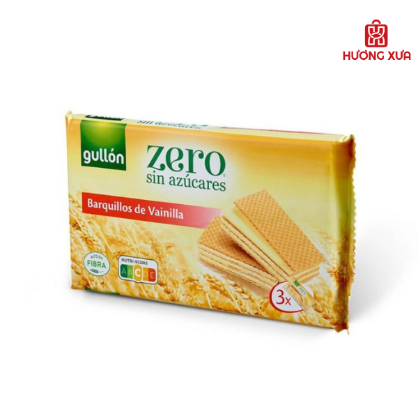 Bánh Xốp Không Đường Nhân Hương Vani Zero Gullon 180g