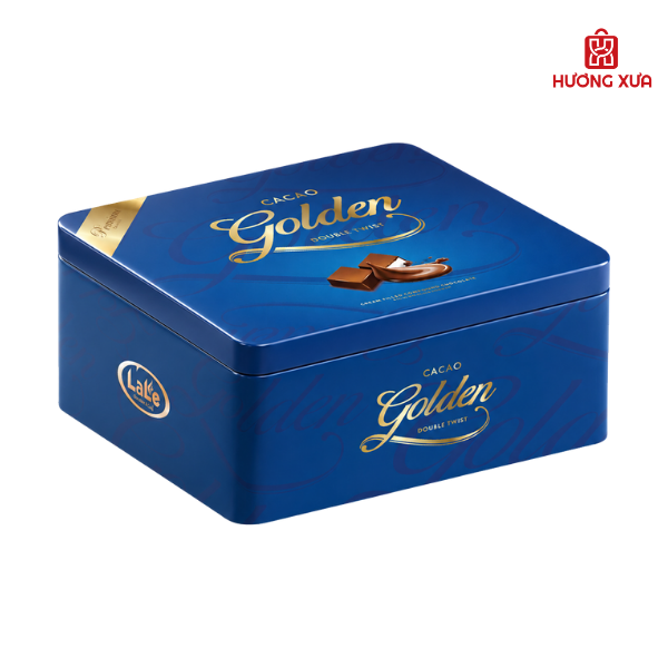 Socola Hỗn Hợp Cacao Golden Double Twist LaLe Hộp Sắt 200g