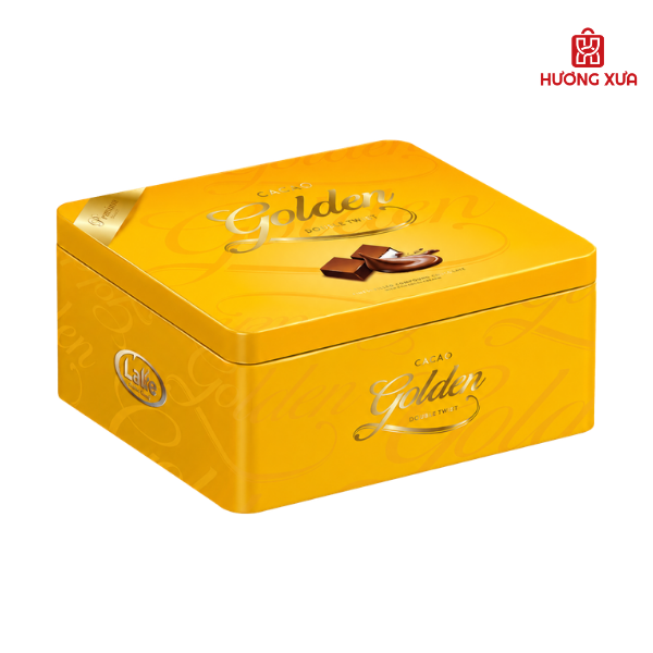 Socola Hỗn Hợp Cacao Golden Double Twist LaLe Hộp Sắt 200g