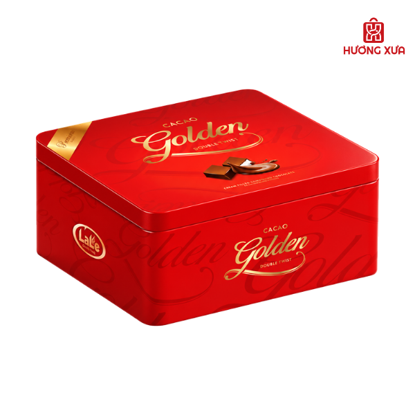 Socola Hỗn Hợp Cacao Golden Double Twist LaLe Hộp Sắt 200g