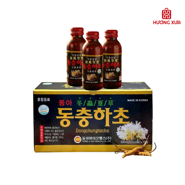 Nước Uống Vị Đông Trùng Đông A Hàn Quốc Hộp 10 Chai x 100ml