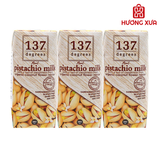 Lốc 3 hộp sữa hạt dẻ cười truyền thống 137 Degrees 180ml