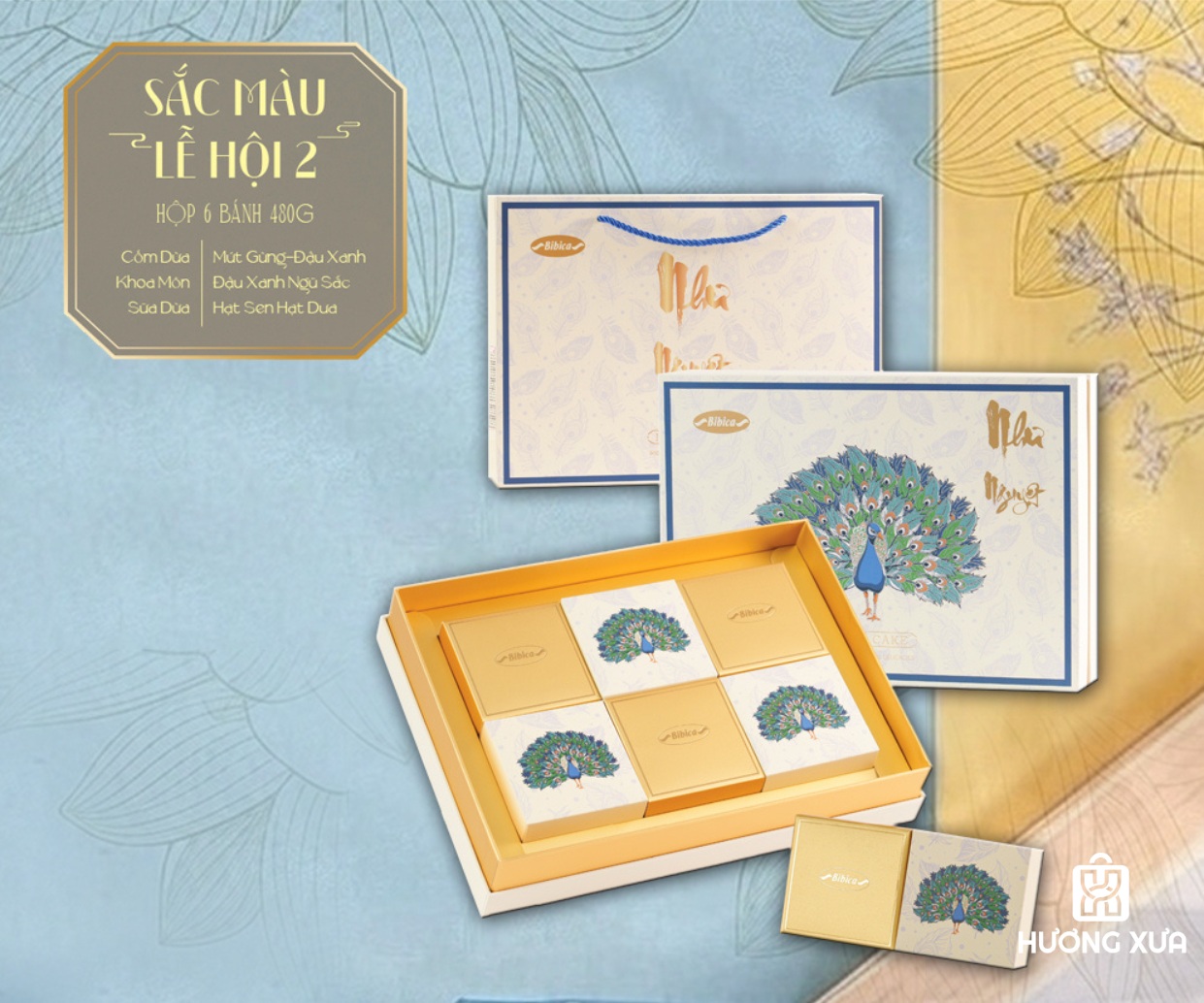 Bánh Trung Thu Bibica 2025 Hộp BST Sắc Màu Lễ Hội 2
