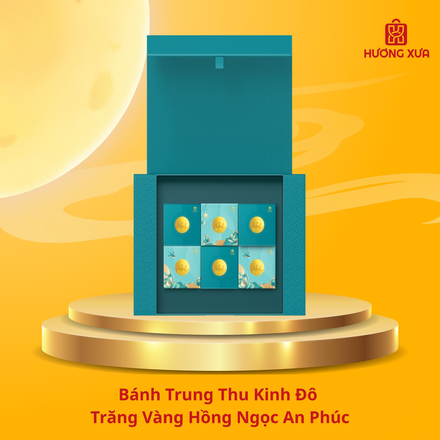 Bánh Trung Thu Kinh Đô Trăng Vàng Hồng Ngọc An Phúc