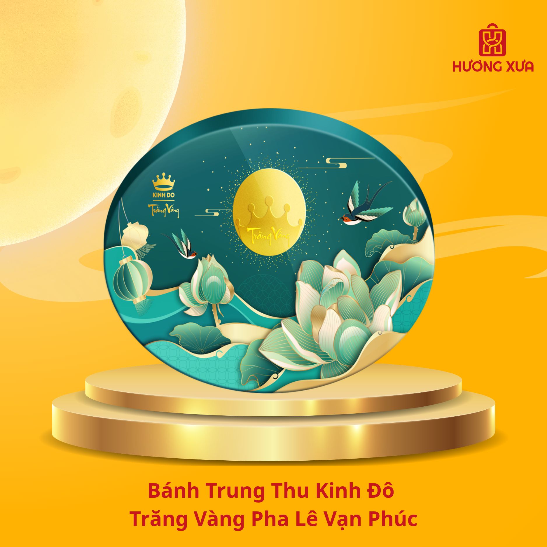 Bánh Trung Thu Kinh Đô Trăng Vàng Pha Lê Vạn Phúc