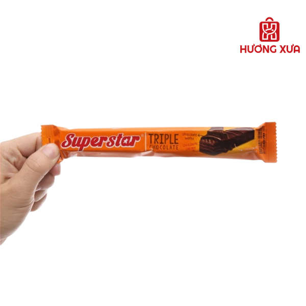 Bánh xốp phủ kem socola Superstar hộp 250g (20 gói x 12,5g)