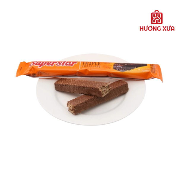 Bánh xốp phủ kem socola Superstar hộp 250g (20 gói x 12,5g)