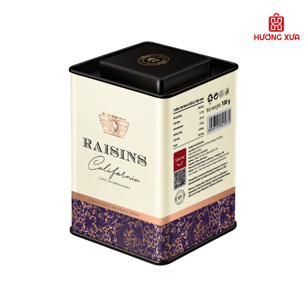 Nho Khô Vàng Raisins Hộp Sắt 150g