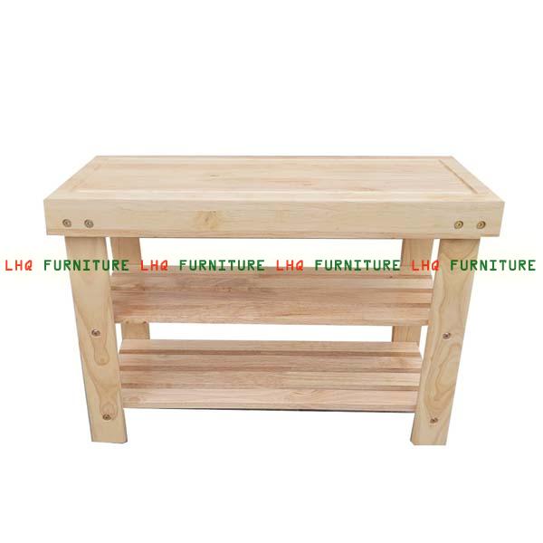 Kệ Giày Ngồi Gỗ Cao Su Tự Nhiên – Tiện Lợi, Gọn Gàng Cho Mọi Không Gian