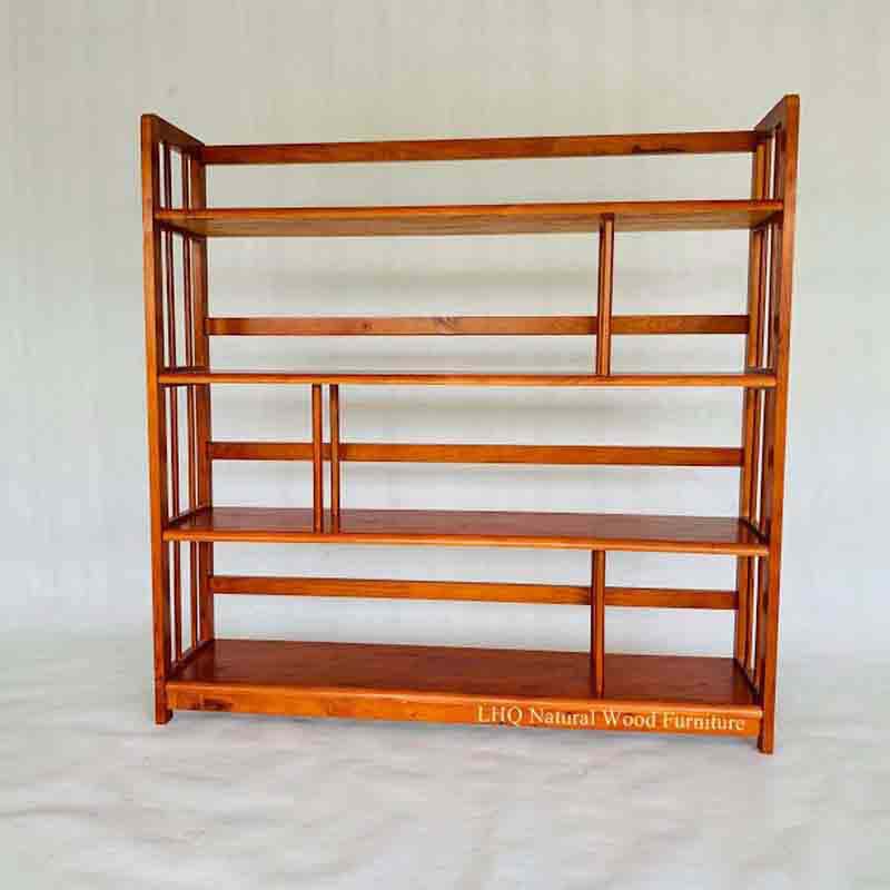 Kệ Sách Gỗ Cao Su 4 Tầng, Lựa Chọn Hoàn Hảo Cho Mọi Không Gian