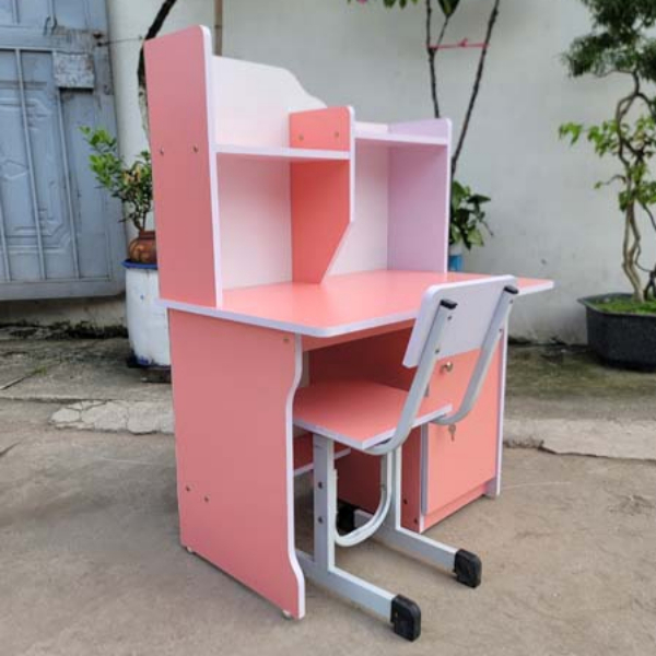 Bộ bàn ghế học sinh nhí, Gỗ MDF chống trầy, Màu xanh, hồng, Tháo ráp tiện lợi, Tiết kiệm vận chuyển