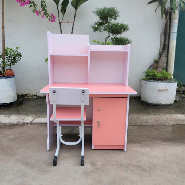 Bộ bàn ghế học sinh nhí, Gỗ MDF chống trầy, Màu xanh, hồng, Tháo ráp tiện lợi, Tiết kiệm vận chuyển