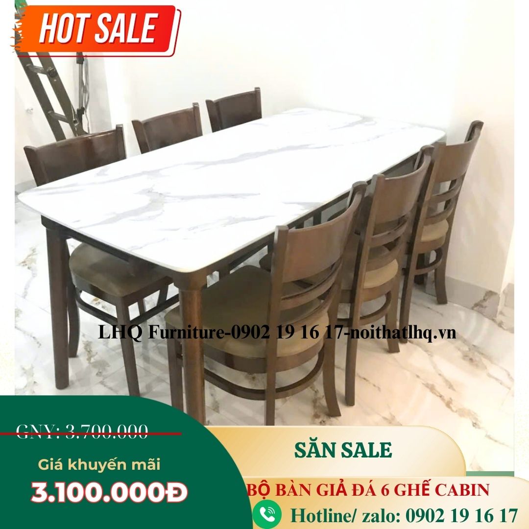 Bộ bàn ăn 6 ghế Cabin Monstar – Sự lựa chọn hoàn hảo cho không gian hiện đại