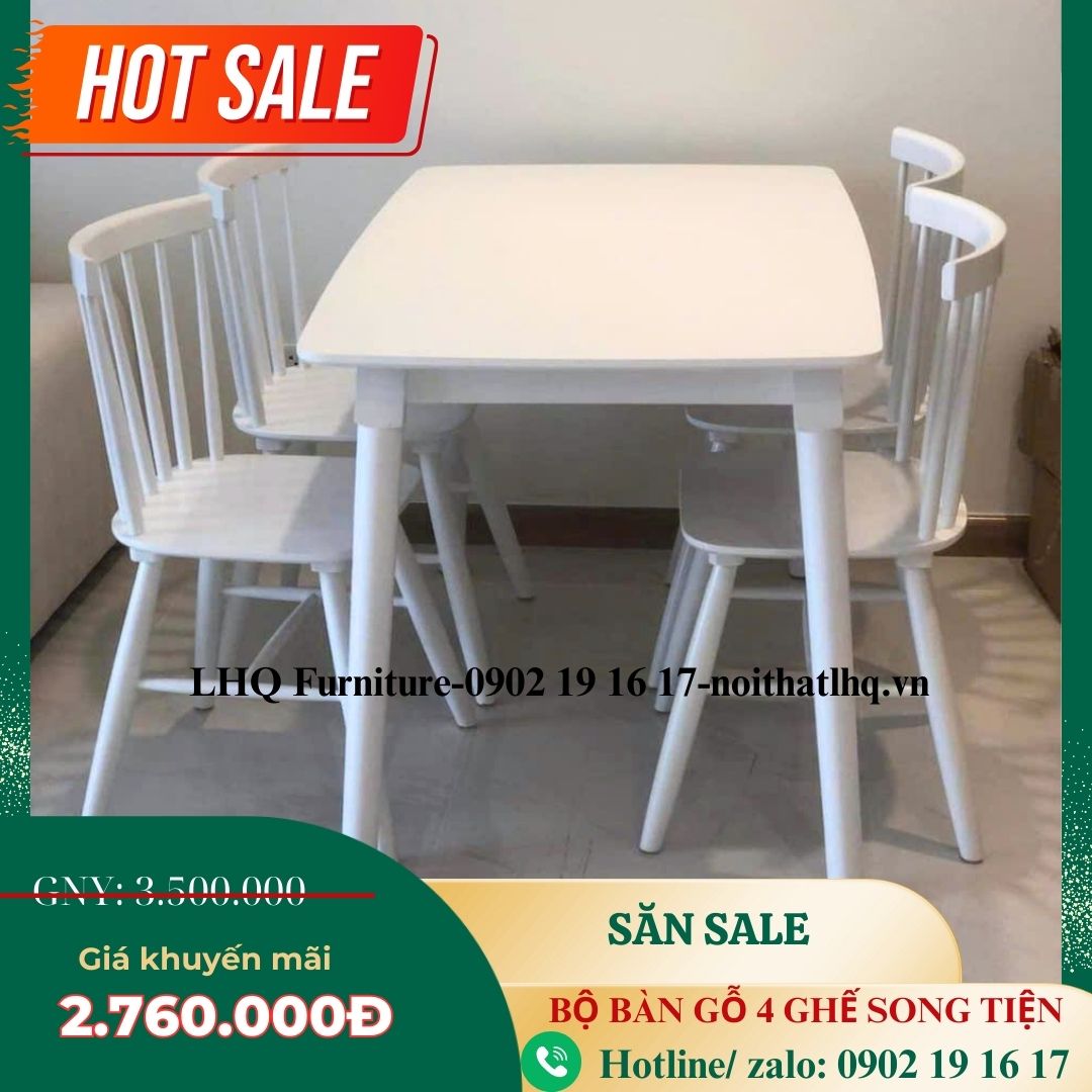 Khám Phá Ưu Đãi Hấp Dẫn Từ LHQ Furniture Với Bộ Bàn Ghế Gỗ Song Tiện