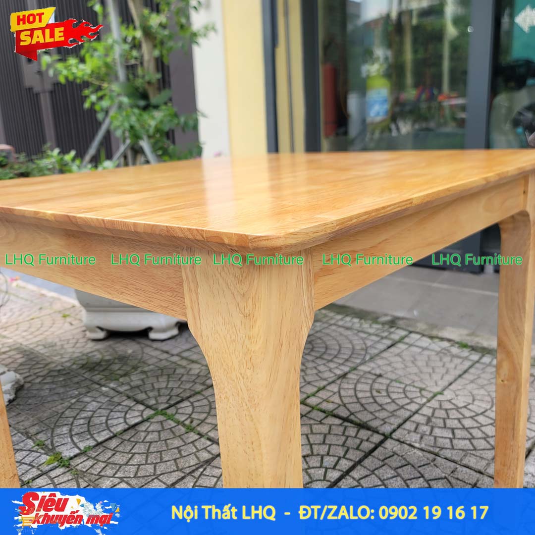 Bàn ăn, bàn cafe chân vuông 80x80x75, Gỗ tự nhiên, Giá rẻ