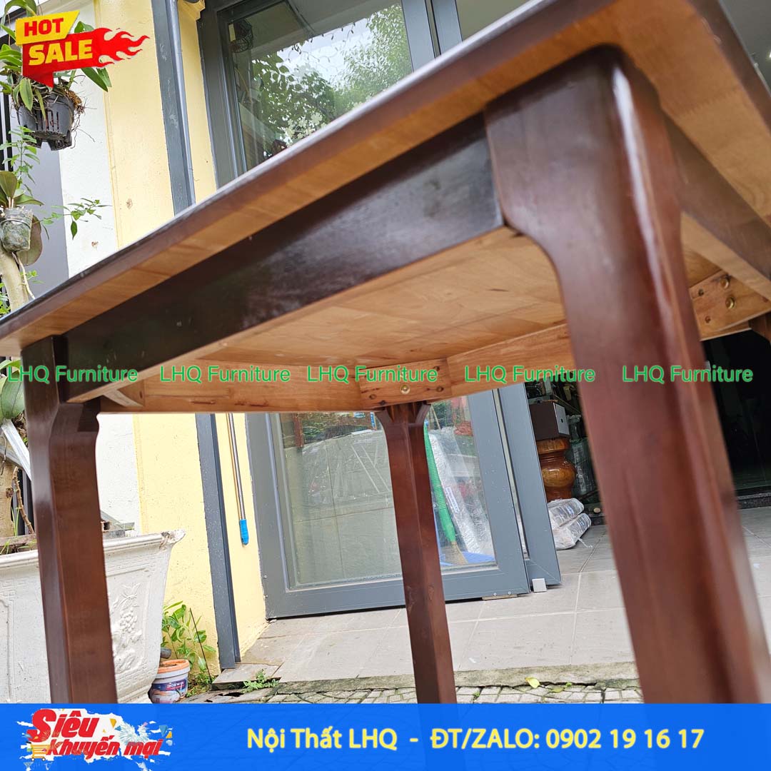 Bàn ăn, bàn cafe chân vuông 80x80x75, Gỗ tự nhiên, Giá rẻ