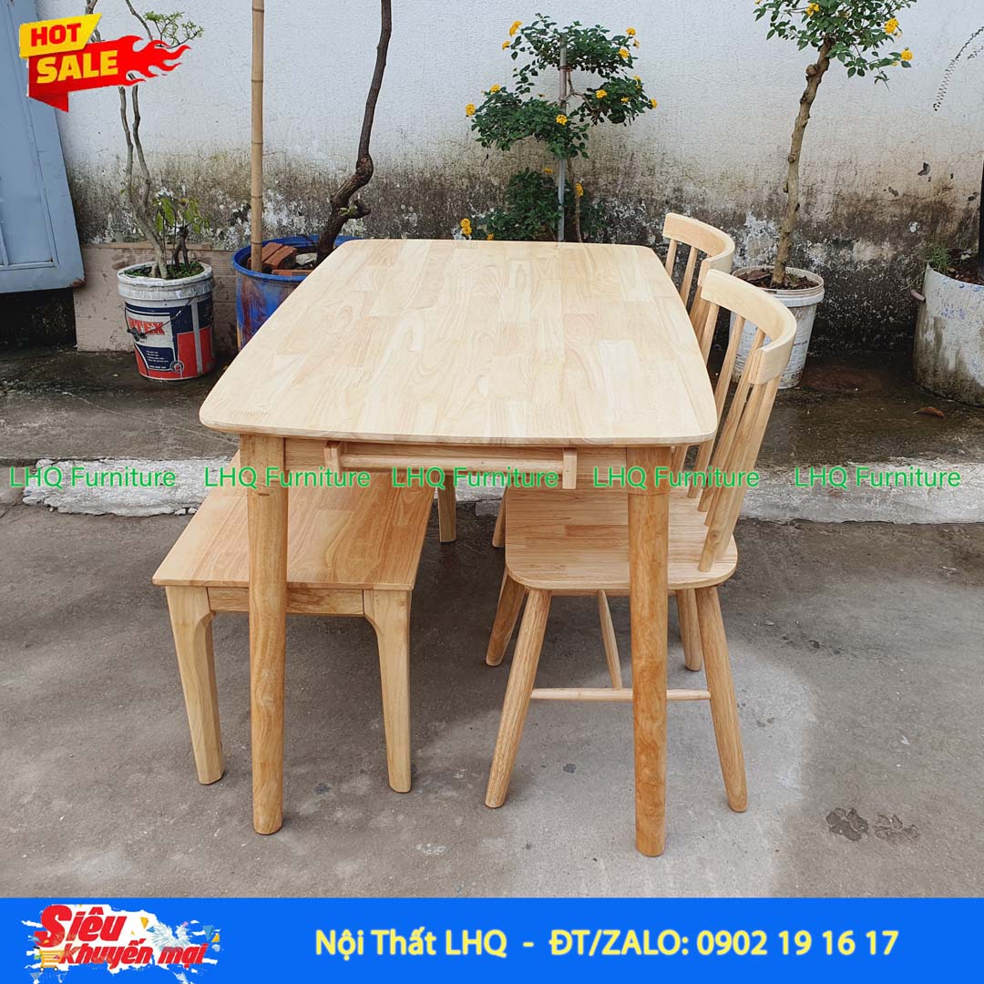 Bộ Bàn Ăn 2 Ghế Song Tiện 1 Ghế Bench – Lựa Chọn Cho Không Gian Hiện Đại