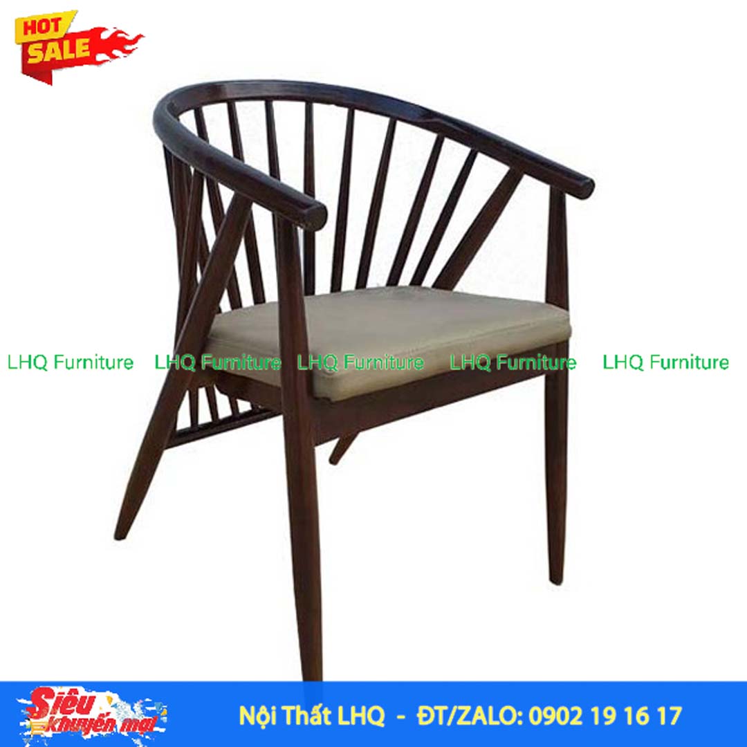 Ghế Bàn Ăn 12 Nan Gỗ Cao Su Tự Nhiên – Đẳng Cấp và Bền Bỉ