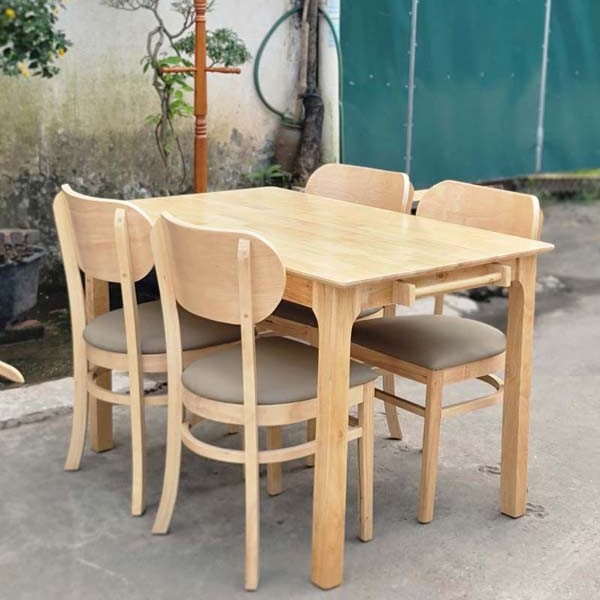 Bộ bàn ăn 4 ghế Cabin Butter - Kết Cấu Chắc, Dùng Bền