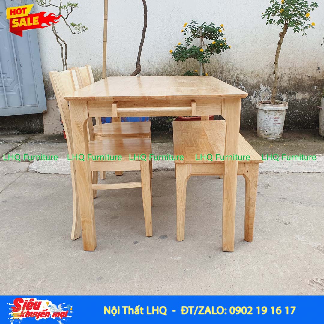 Bộ bàn ăn 2 ghế Cabin Monstar 1 ghế Bench – Giải pháp tối ưu cho không gian hiện đại