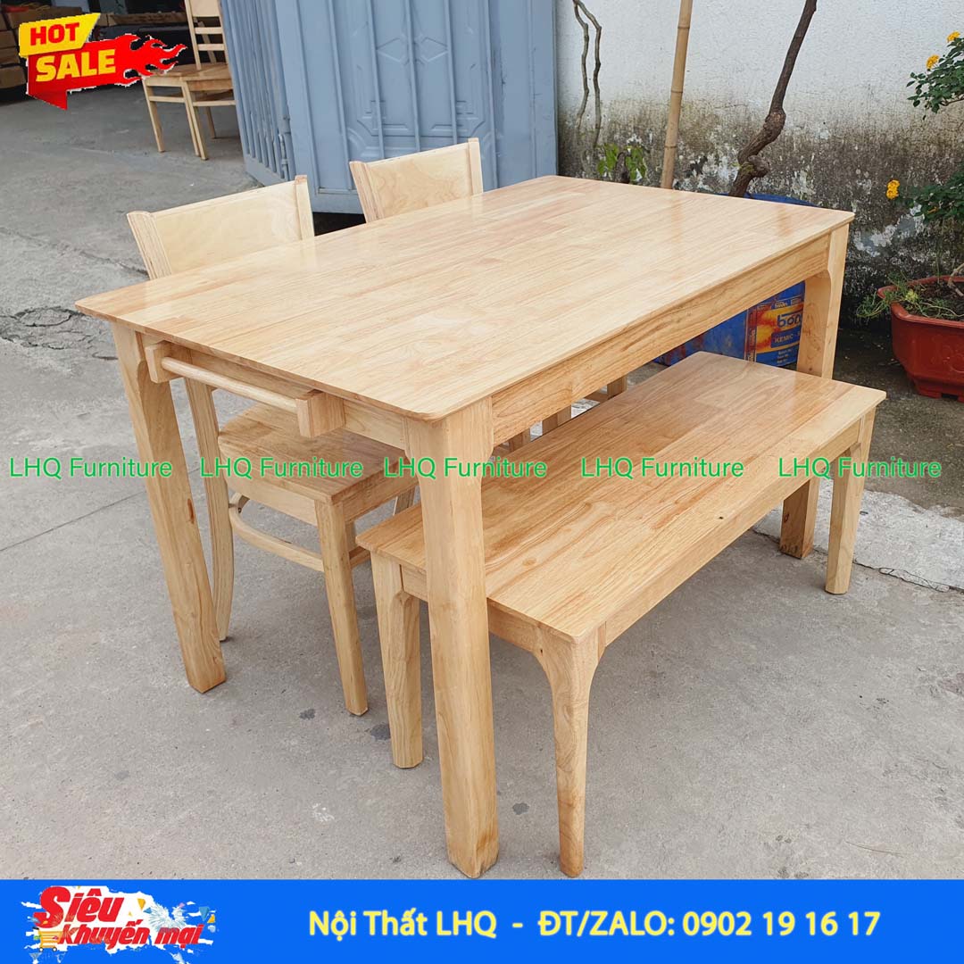 Bộ bàn ăn 2 ghế Cabin Monstar 1 ghế Bench – Giải pháp tối ưu cho không gian hiện đại
