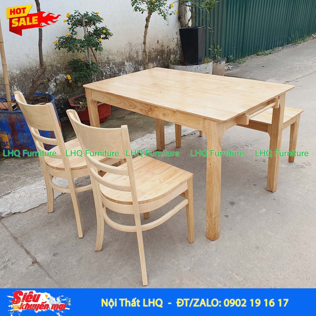 Bộ bàn ăn 2 ghế Cabin Monstar 1 ghế Bench – Giải pháp tối ưu cho không gian hiện đại