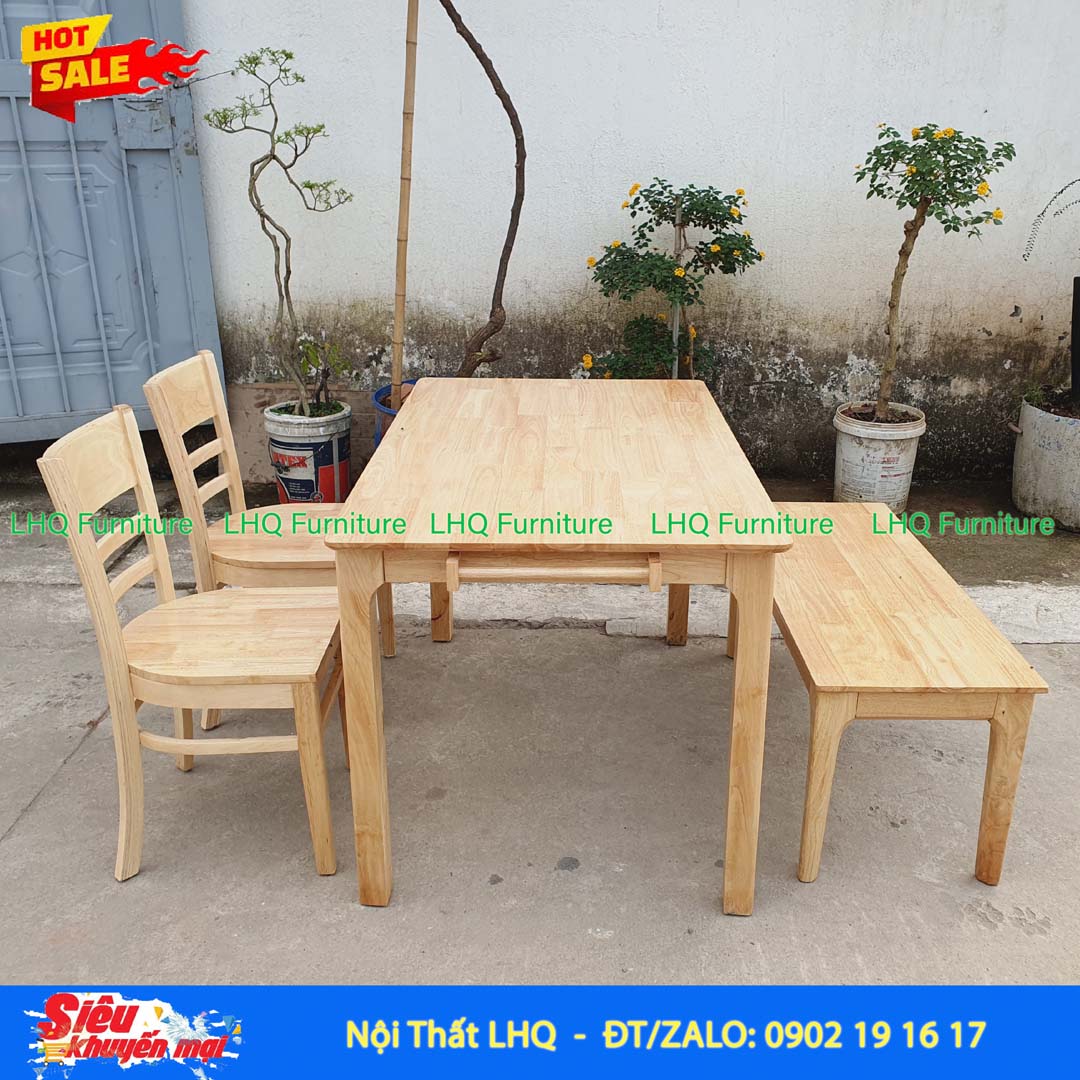 Bộ bàn ăn 2 ghế Cabin Monstar 1 ghế Bench – Giải pháp tối ưu cho không gian hiện đại