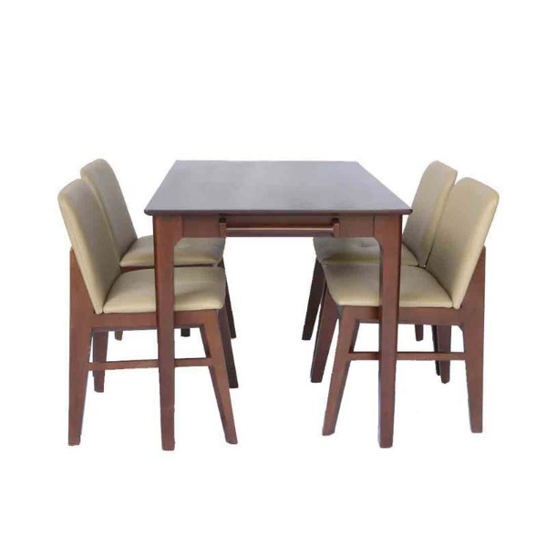 Bộ bàn ăn đẹp, 4 ghế Obama cao cấp, Gỗ cao su, Giá đang ưu đãi, LHQ Furniture cung cấp
