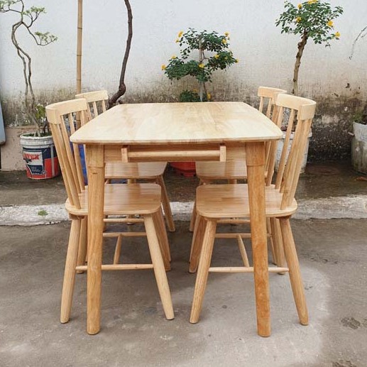 Bộ Bàn Ăn 4 Ghế Song Tiện Bán Chạy Nhất 2024 Tại LHQ Furniture
