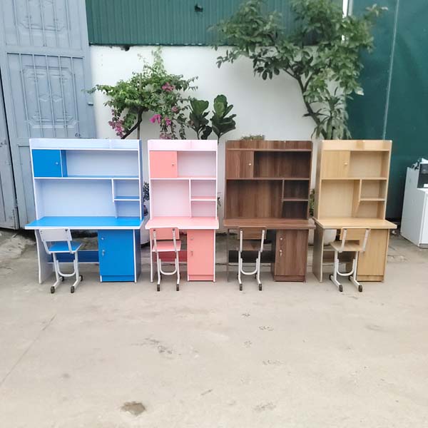 Bộ bàn học liền giá sách rộng 1m2, Tháo lắp tiện lợi, Tiết Kiệm vận chuyển, Gỗ MDF