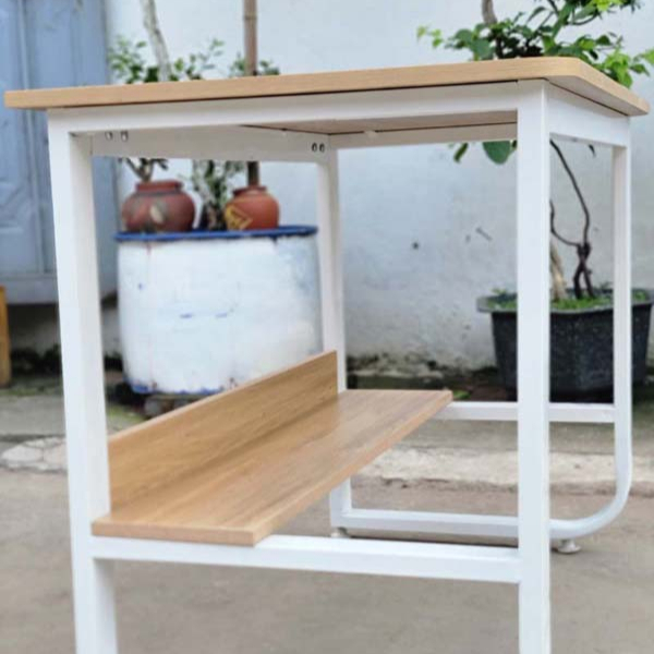 Bàn giá sách 1m2, Khung sắt chữ U, Gỗ MDF chống trầy, Tháo lắp tiện lợi, Giá rẻ