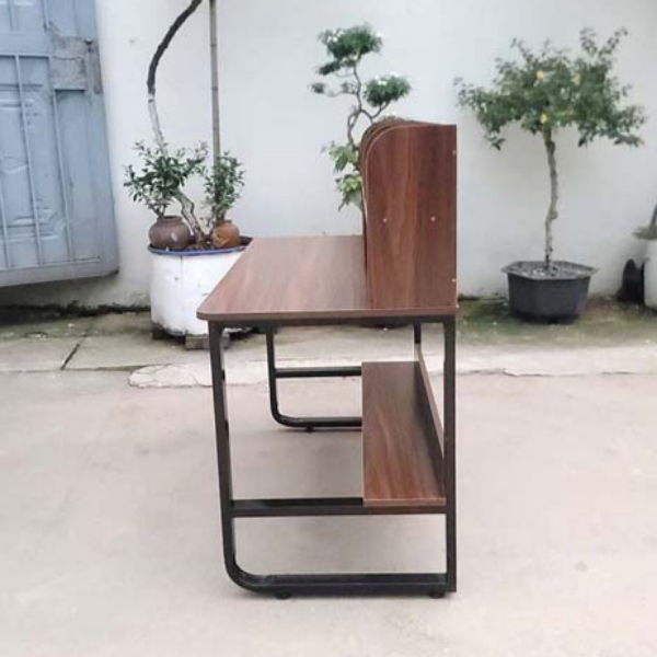 Bàn giá sách 1m2, Khung sắt chữ U, Gỗ MDF chống trầy, Tháo lắp tiện lợi, Giá rẻ