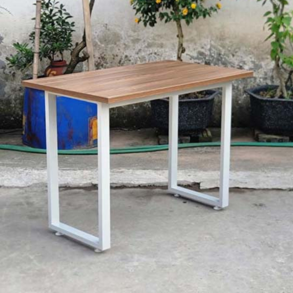 Bàn làm việc, Chân sắt chữ U, Gỗ MDF chống trầy, Kích thước dài 1m, 1m2, Màu 388, 6089