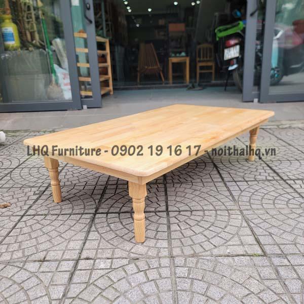 Bàn Trà Nhật Gỗ Cao Su 1m2 – Gấp Gọn, Đa Năng, Giá Rẻ