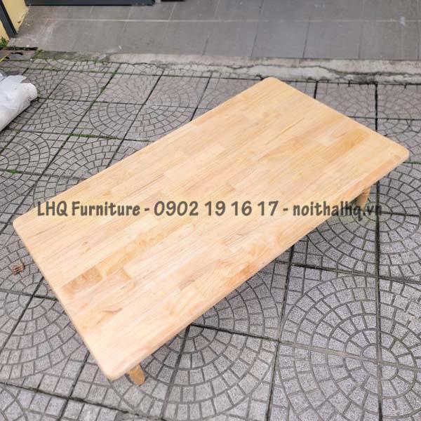 Bàn Trà Nhật Gỗ Cao Su 1m2 – Gấp Gọn, Đa Năng, Giá Rẻ