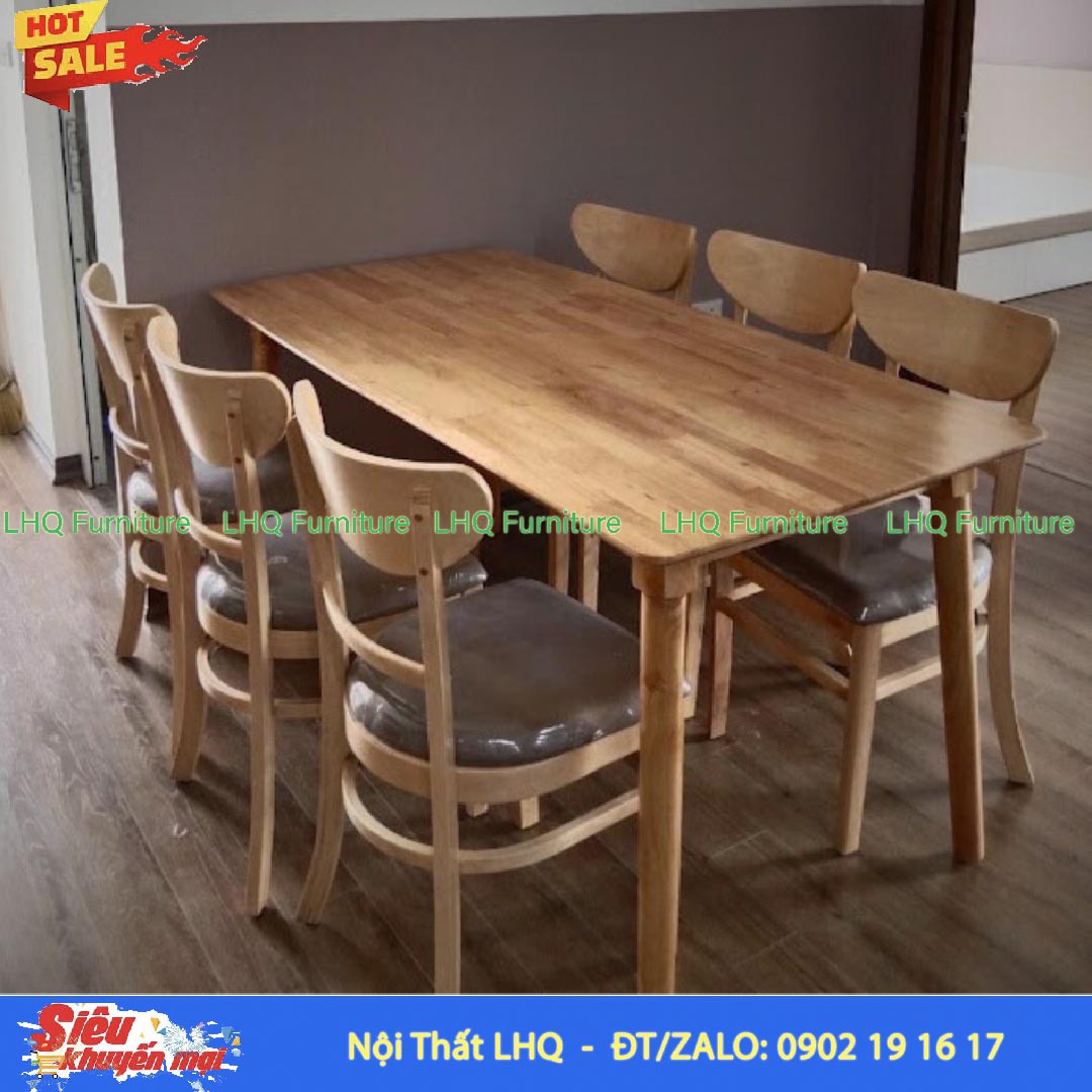 Bộ bàn ăn 6 ghế Panda - Giải pháp tối ưu cho không gian sống