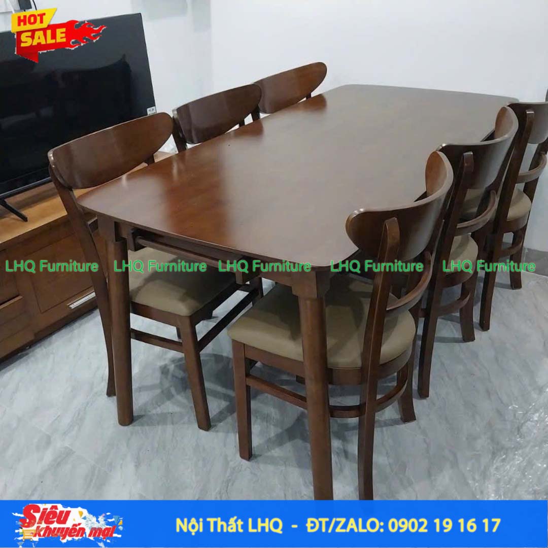 Bộ bàn ăn 6 ghế Panda - Giải pháp tối ưu cho không gian sống