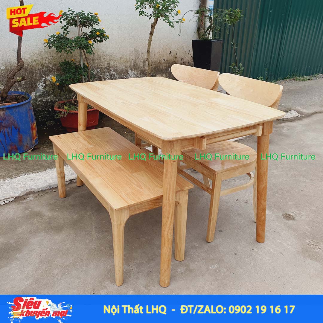 Bộ bàn ăn 2 ghế Cabin Panda 1 bench - Giải pháp tối ưu cho không gian nhỏ