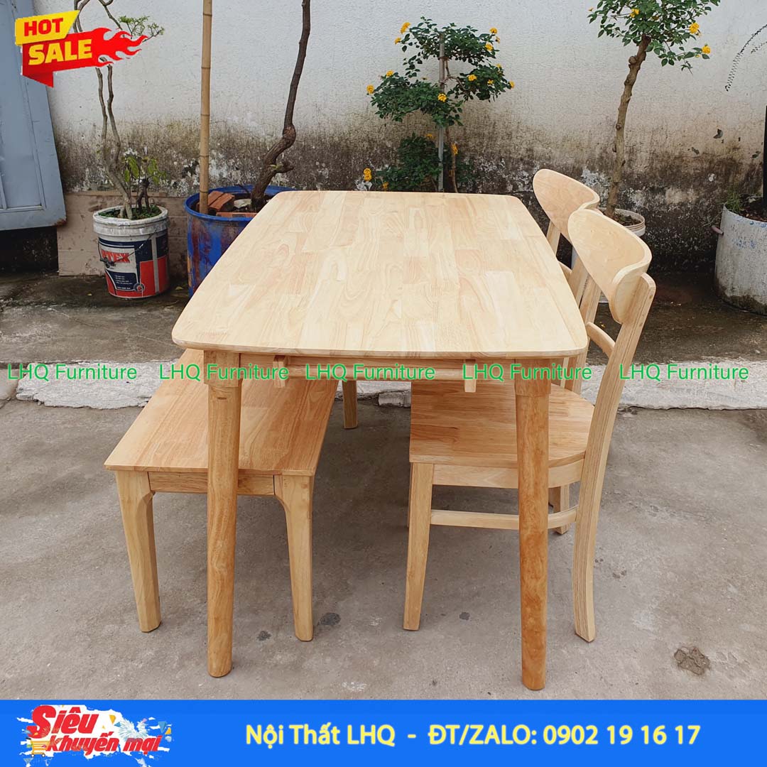 Bộ bàn ăn 2 ghế Cabin Panda 1 bench - Giải pháp tối ưu cho không gian nhỏ