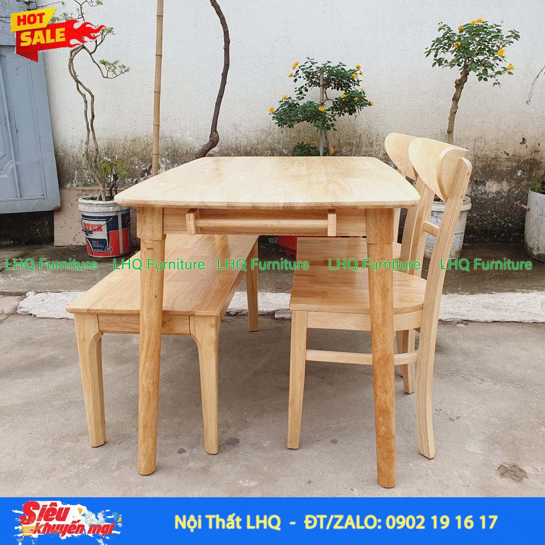 Bộ bàn ăn 2 ghế Cabin Panda 1 bench - Giải pháp tối ưu cho không gian nhỏ
