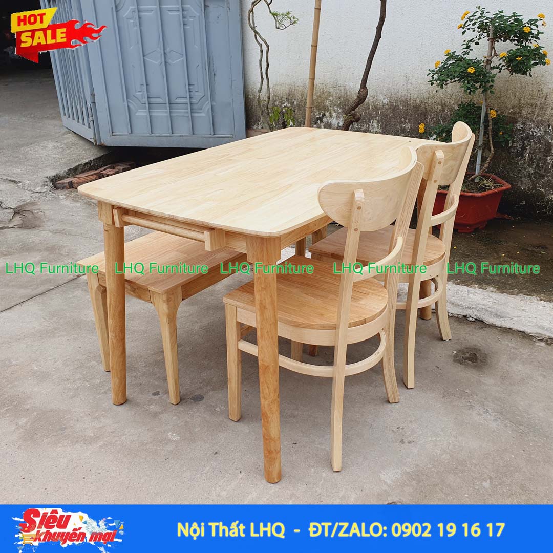 Bộ bàn ăn 2 ghế Cabin Panda 1 bench - Giải pháp tối ưu cho không gian nhỏ