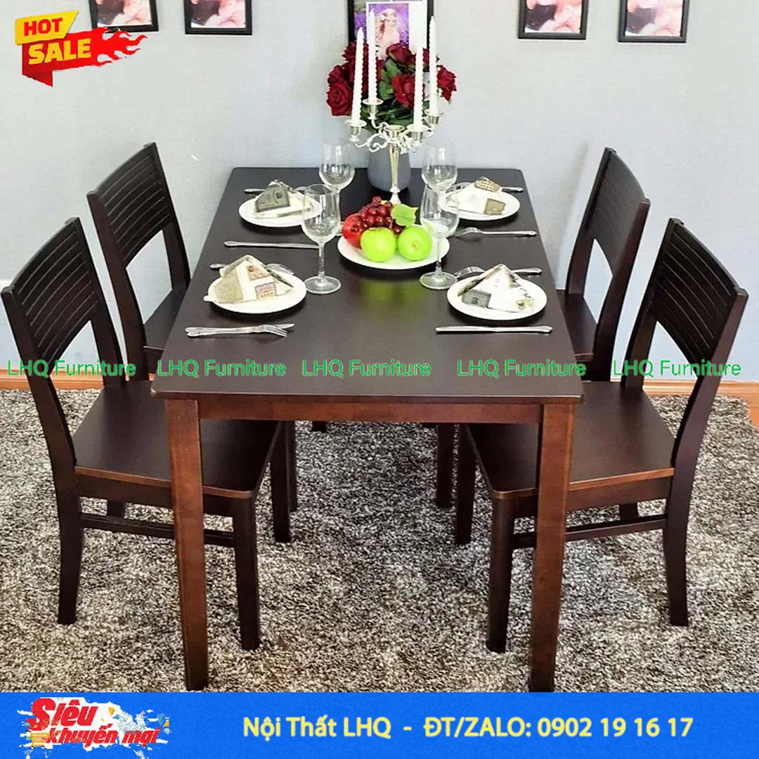 Bộ Bàn Ăn 4 Ghế Cherry - Sự Lựa Chọn Thông Minh Cho Gia Đình Bạn