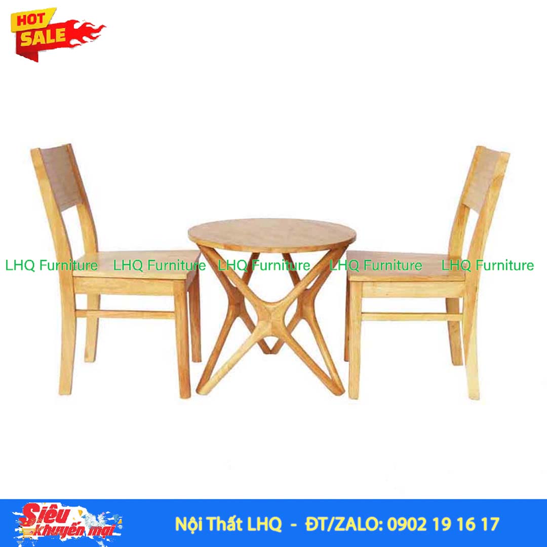 Bộ bàn ăn chân sao 2 ghế Cherry - Độc Đáo Và Đẹp mắt