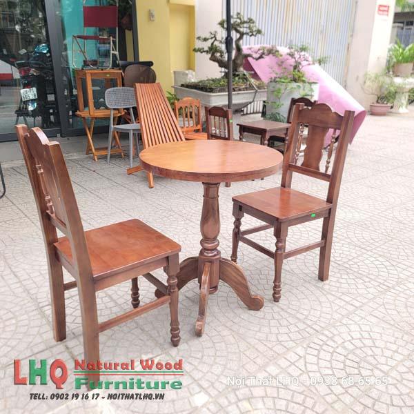 Bộ bàn ghế cafe phong cách vintage, gỗ tự nhiên, chất lượng cao tại LHQ Furniture