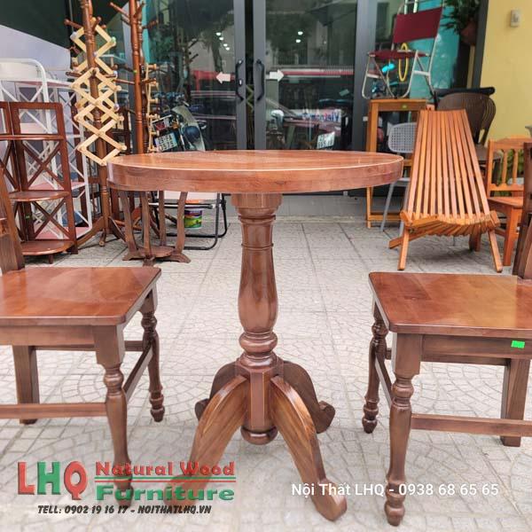 Bộ bàn ghế cafe phong cách vintage, gỗ tự nhiên, chất lượng cao tại LHQ Furniture