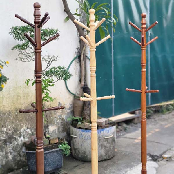 Cây Treo Quần Áo Tay Tiện, Gỗ Tự Nhiên, Thiết Kế Tháo Lắp, Tiết Kiệm Vận Chuyển, Giá Rẻ