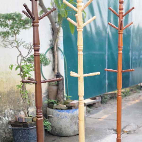 Cây Treo Quần Áo Tay Tiện, Gỗ Tự Nhiên, Thiết Kế Tháo Lắp, Tiết Kiệm Vận Chuyển, Giá Rẻ