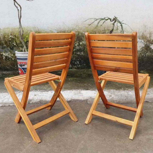 Ghế Cafe Mini Gỗ Tràm, Xếp Gọn Dễ Dàng, Phù Hợp Không Gian Vỉa Hè