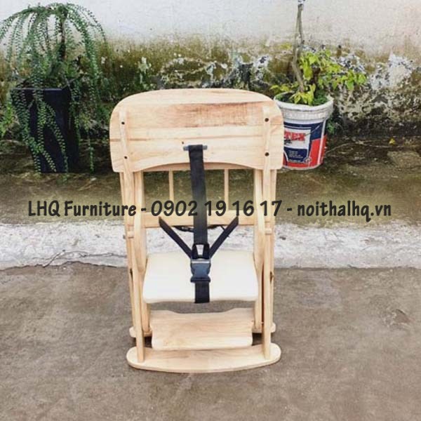 Ghế Ăn Bột Gỗ Cao Su Tự Nhiên Cho Bé – Gấp Gọn, An Toàn, Giá Tốt Tại Hà Nội