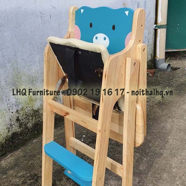Ghế Ăn Bột Gỗ Cao Su Tự Nhiên Cho Bé – Gấp Gọn, An Toàn, Giá Tốt Tại Hà Nội